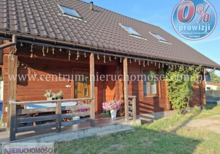 DOM Z BALA DREWNIANEGO, pow. uż. 140m2, 2014 rok budowy, Huta Mińska