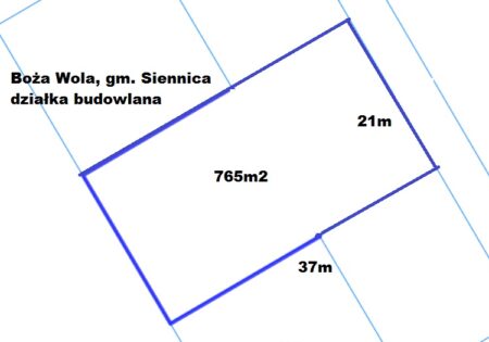Działka budowlana, Boża Wola, gm. Siennica