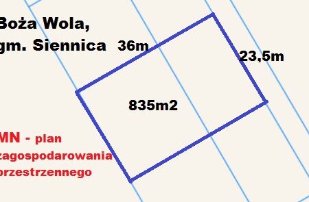 Działka budowlana, Boża Wola, gm. Siennica